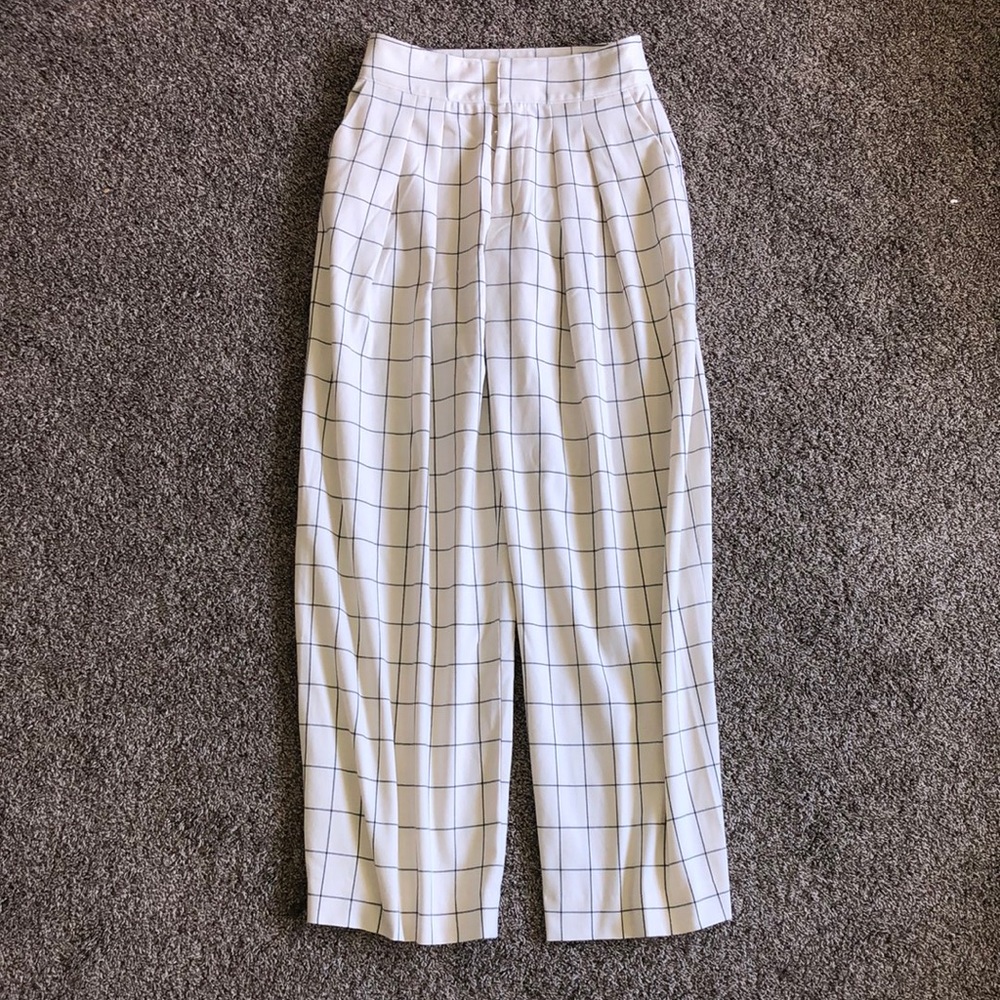 Joie Plaid High Waisted Pants